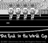 FIFA Road to World Cup 98 title screen for GameBoy